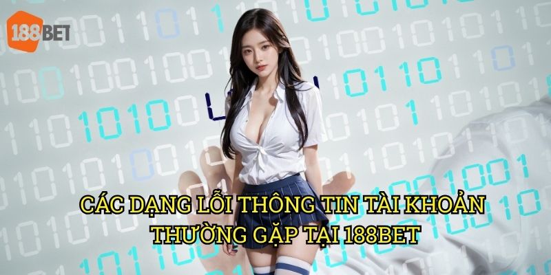 Lỗi thông tin tài khoản 188bet: Hướng dẫn khắc phục toàn diện 2 Các dạng lỗi thông tin tài khoản thường gặp tại 188bet